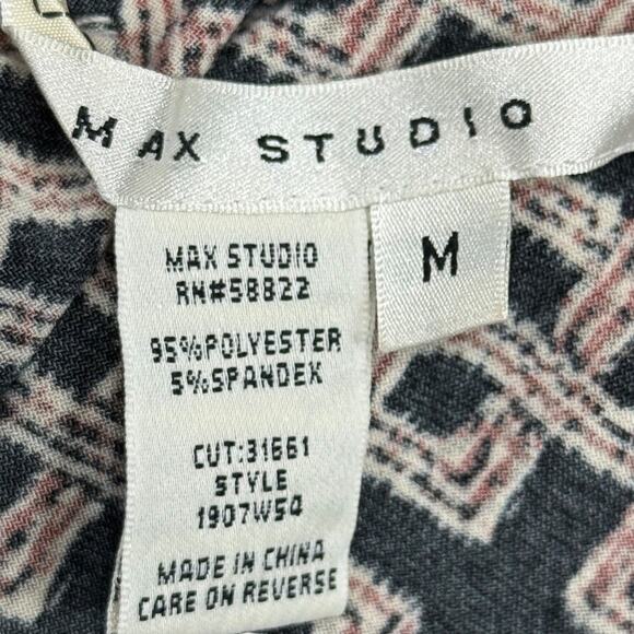 Max Studio Womens Black Blouson Long Sleeve Stretch Jersey Knit Dress sz M - Picture 16 of 16